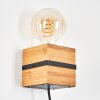 Nebrijo Muurlamp Natuurlijke kleuren, Zwart, 1-licht