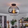 Koyoto  Plafondlamp Glas 30 cm Duidelijk, Rookkleurig, 1-licht