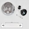 Koyoto  Plafondlamp Glas 30 cm Duidelijk, Rookkleurig, 1-licht