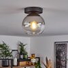 Koyoto  Hanger Glas 15 cm Chroom, Duidelijk, Rookkleurig, 1-licht