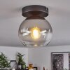 Koyoto  Hanger Glas 15 cm Chroom, Duidelijk, Rookkleurig, 1-licht