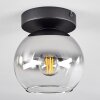Koyoto  Hanger Glas 15 cm Chroom, Duidelijk, Rookkleurig, 1-licht