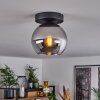 Koyoto  Hanger Glas 15 cm Chroom, Rookkleurig, 1-licht
