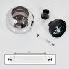 Koyoto  Hanger Glas 15 cm Chroom, Rookkleurig, 1-licht