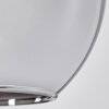 Koyoto  Hanger Glas 15 cm Chroom, Rookkleurig, 1-licht