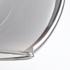 Koyoto  Plafondlamp Glas 25 cm Chroom, Rookkleurig, 1-licht