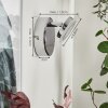 Lucy Muurlamp LED Chroom, 1-licht, Afstandsbediening, Kleurwisselaar