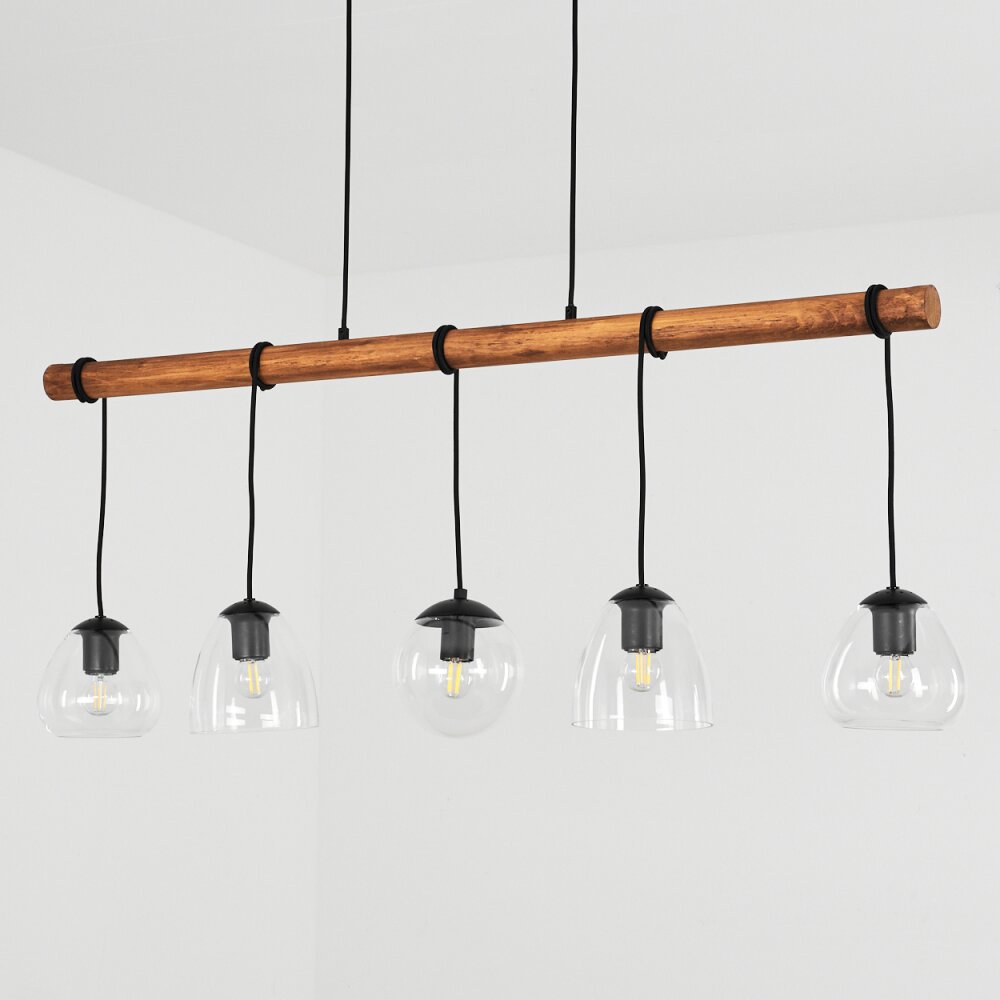 Afurada Hanglamp Natuurlijke kleuren, Zwart, 5-lichts