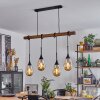 Pedreles Hanglamp Natuurlijke kleuren, Zwart, 4-lichts