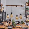 Pedreles Hanglamp Natuurlijke kleuren, Zwart, 4-lichts