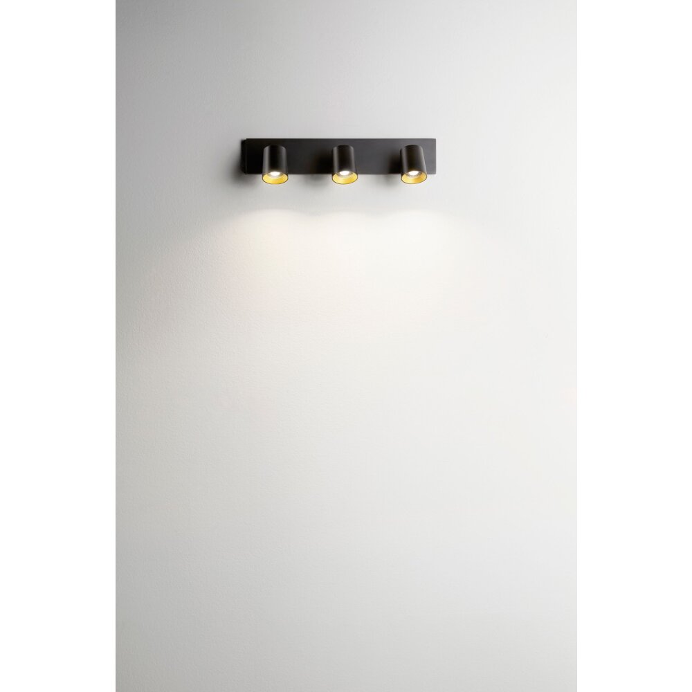 Fabas Luce Modo Muurlamp Zwart, 3-lichts main product photo