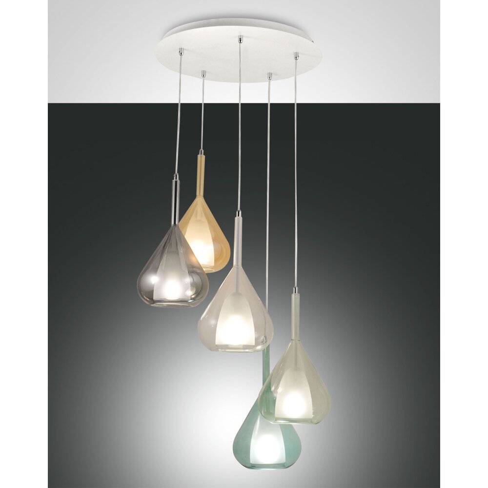 Fabas Luce Lila Hanglamp Wit, 5-lichts main product photo