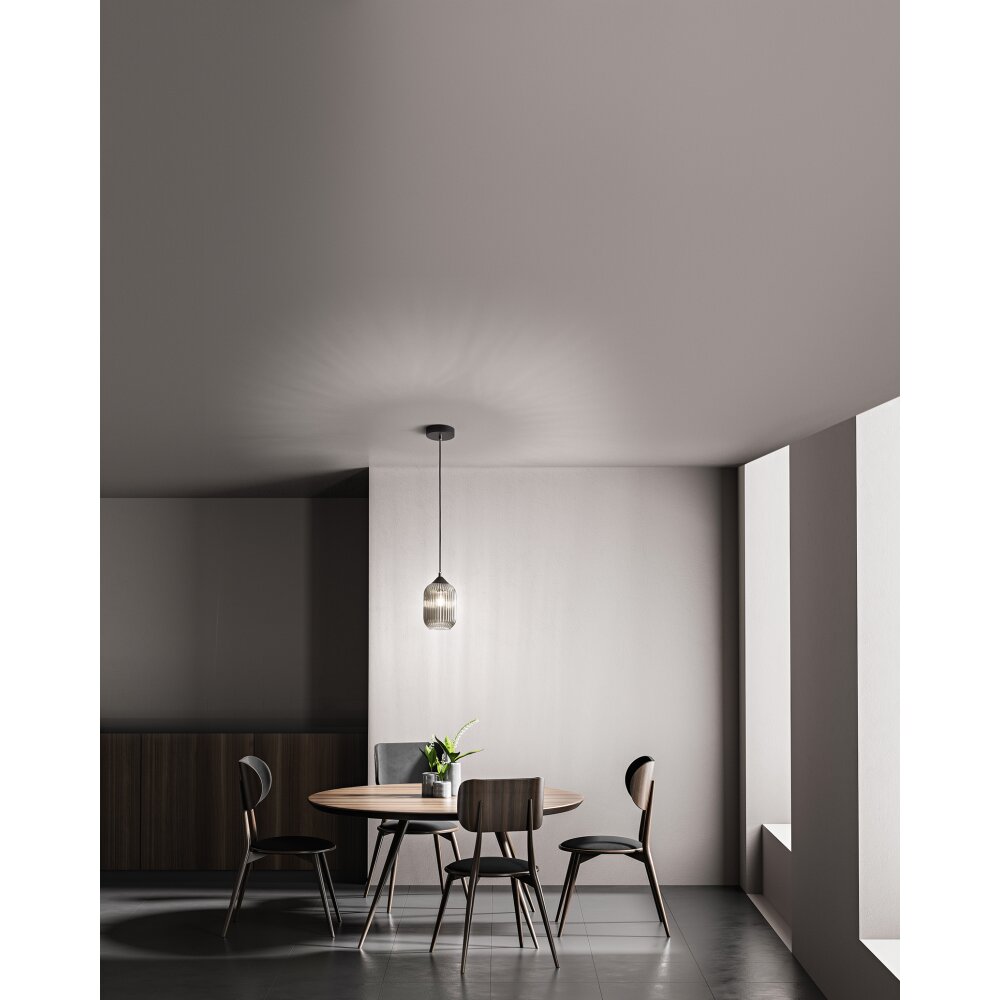 Fabas Luce Aston Hanglamp Zwart, 1-licht main product photo