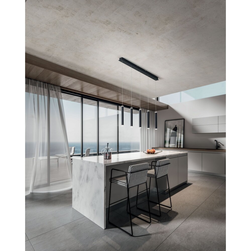 Fabas Luce Prado Hanglamp LED Zwart, 5-lichts main product photo