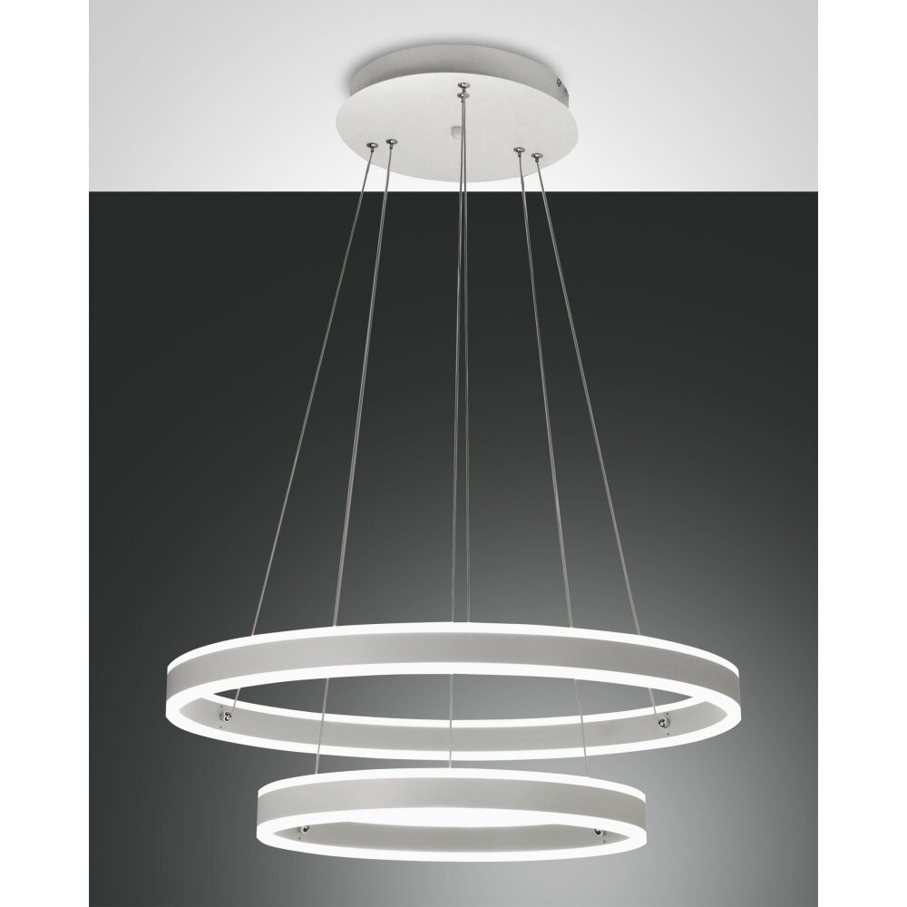 Fabas Luce Palau Hanglamp LED Wit, 2-lichts