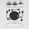 Koyoto  Hanger Glas 15 cm, 20 cm, 25 cm Chroom, Duidelijk, Rookkleurig, 3-lichts