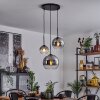 Koyoto  Hanger Glas 15 cm, 20 cm, 25 cm Chroom, Duidelijk, Rookkleurig, 3-lichts