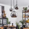 Koyoto  Hanger Glas 15 cm, 20 cm, 25 cm Chroom, Rookkleurig, 3-lichts