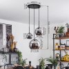 Koyoto  Hanger Glas 15 cm, 20 cm, 25 cm Chroom, Rookkleurig, 3-lichts