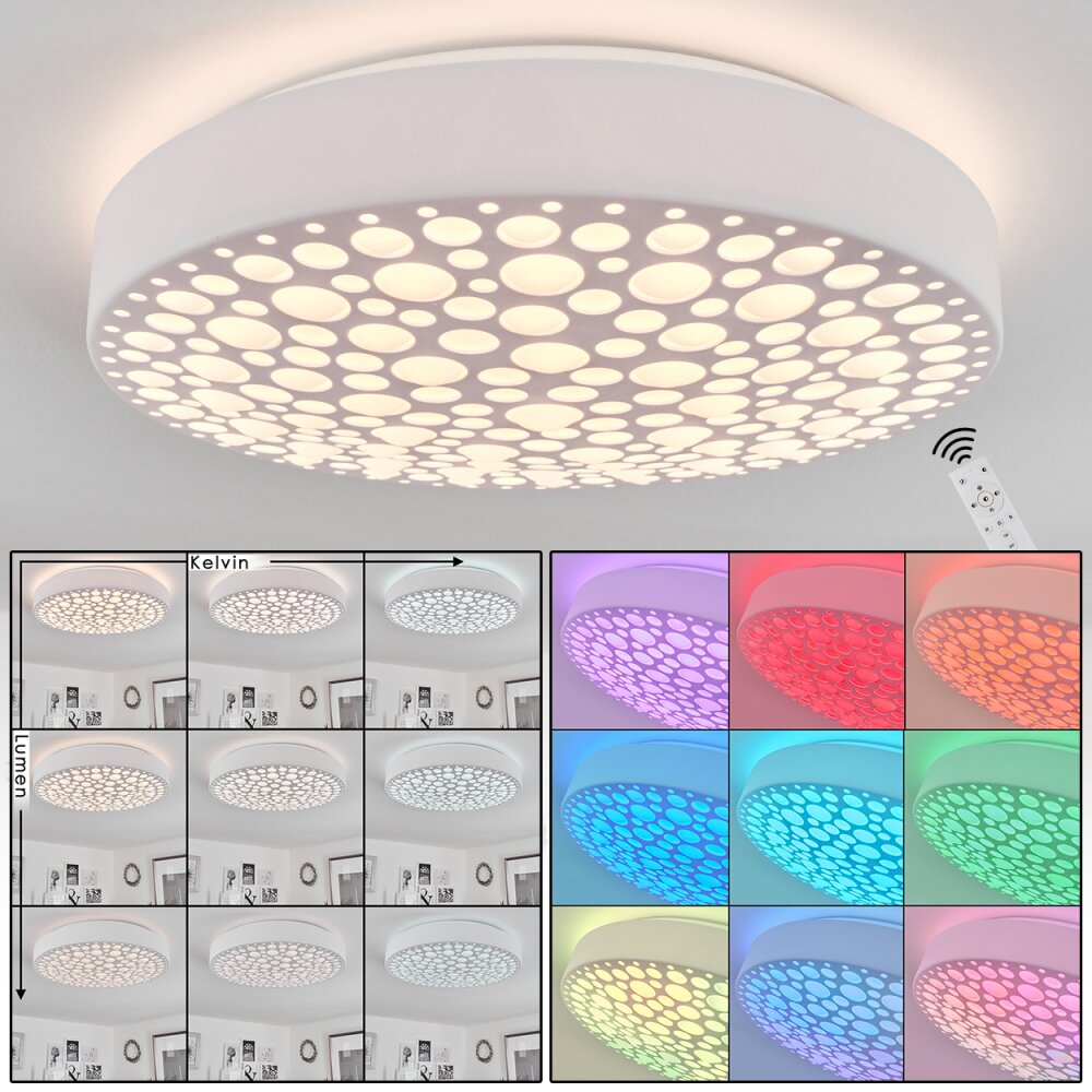 Agodim Plafondlamp LED Wit, 1-licht, Afstandsbediening, Kleurwisselaar main product photo