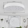 Agodim Plafondlamp LED Wit, 1-licht, Afstandsbediening, Kleurwisselaar