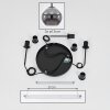 Koyoto  Hanger Glas 15 cm Chroom, Rookkleurig, 3-lichts