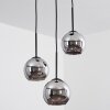 Koyoto  Hanger Glas 15 cm Chroom, Rookkleurig, 3-lichts