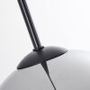 Koyoto  Plafondlamp Glas 20 cm Chroom, Rookkleurig, 3-lichts