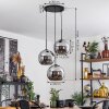 Koyoto  Hanger Glas 25 cm Chroom, Rookkleurig, 3-lichts
