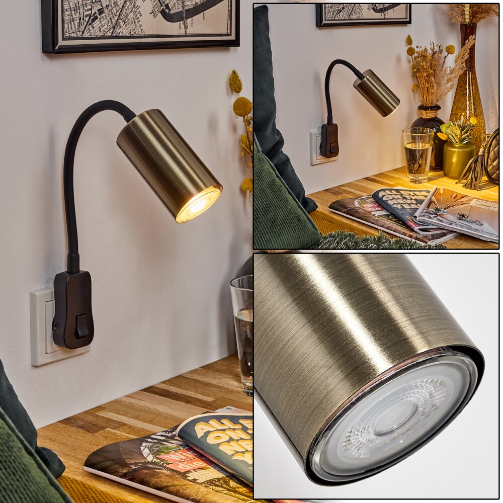 Javel Stopcontact lamp Zwart, 1-licht main product photo