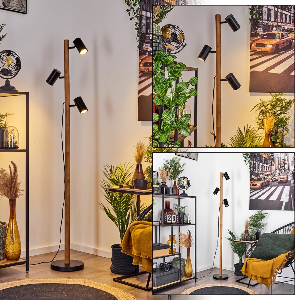 Arbrentin Staande lamp Natuurlijke kleuren, Zwart, 3-lichts main product photo