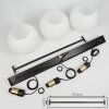 Tuvalu Hanger Messing, Zwart, 3-lichts