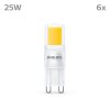 Philips Lamp Set van 6 LED GU9 2 Watt 2700 Kelvin 220 Lumen
