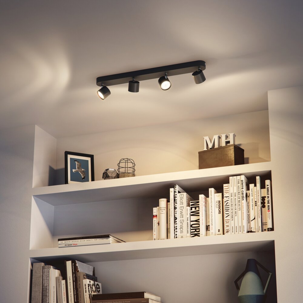 Philips Star Plafondlamp LED Zwart, 4-lichts main product photo