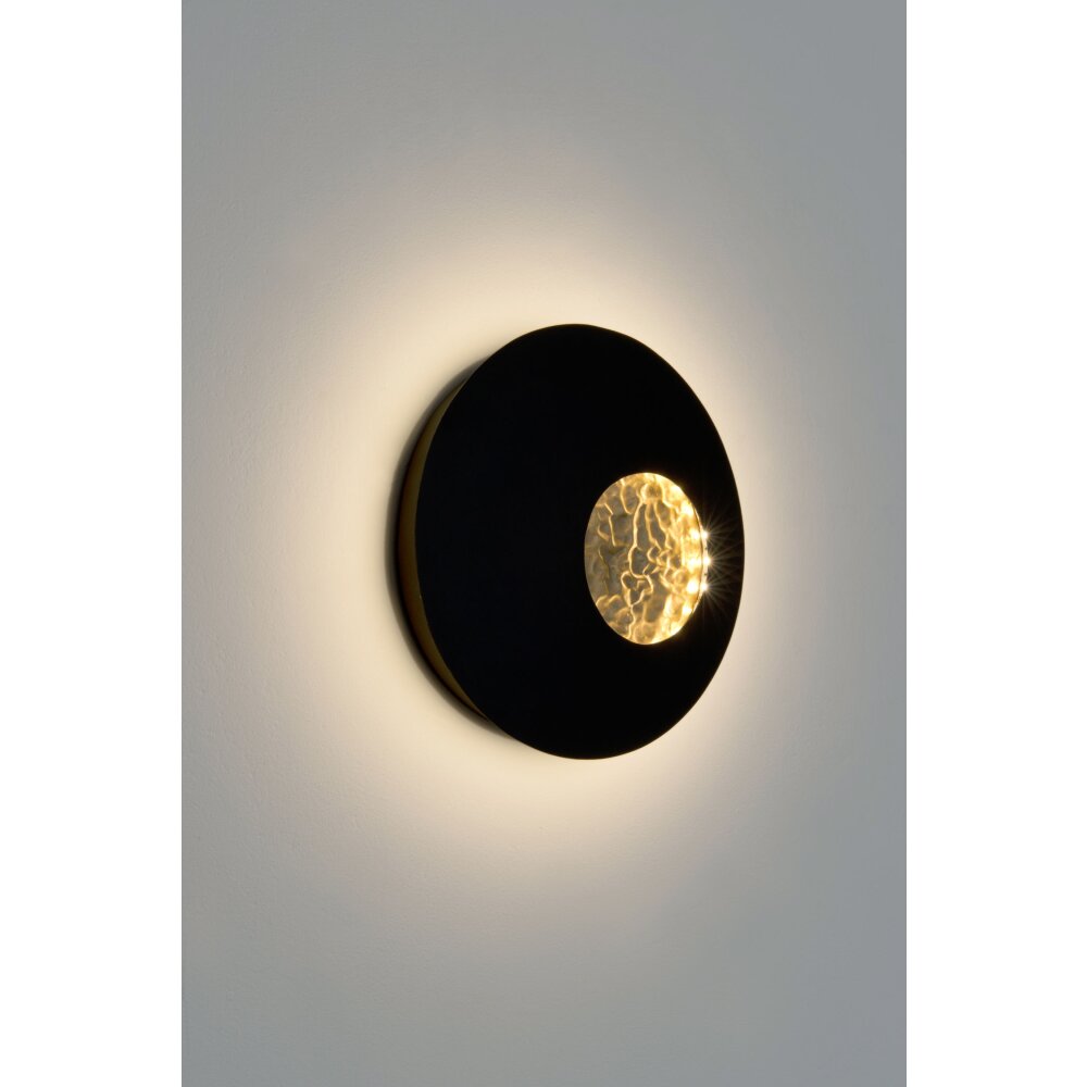 Holländer LUNA Muurlamp LED Bruin, Goud, Zwart, 2-lichts