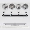 Koyoto  Plafondlamp Glas 30 cm Duidelijk, Rookkleurig, 4-lichts