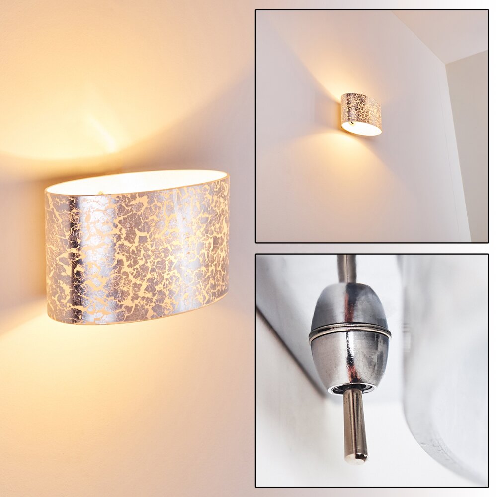 Rapar Muurlamp Chroom, Zilver, 1-licht main product photo