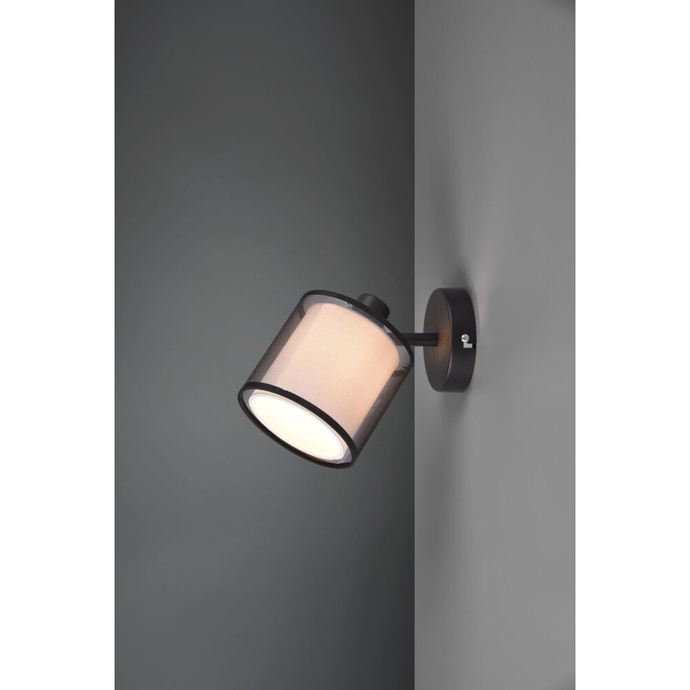 Trio Burton Muurlamp Zwart, 1-licht main product photo