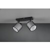 Trio Burton Plafondlamp Zwart, 2-lichts