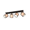 Trio Burton Plafondlamp Zwart, 4-lichts