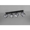 Trio Burton Plafondlamp Zwart, 4-lichts