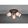 Trio Burton Plafondlamp Zwart, 3-lichts