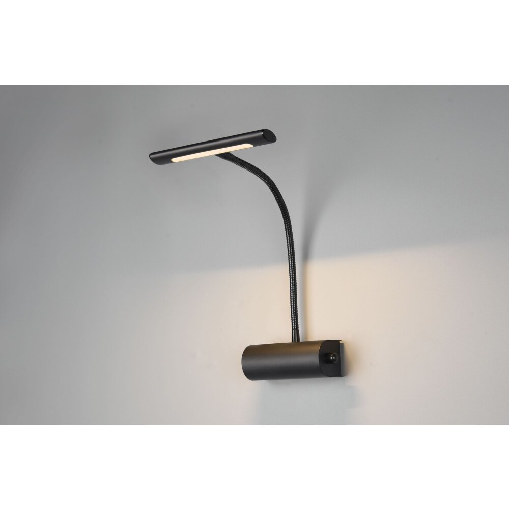 Trio Curtis Muurlamp LED Zwart, 1-licht main product photo