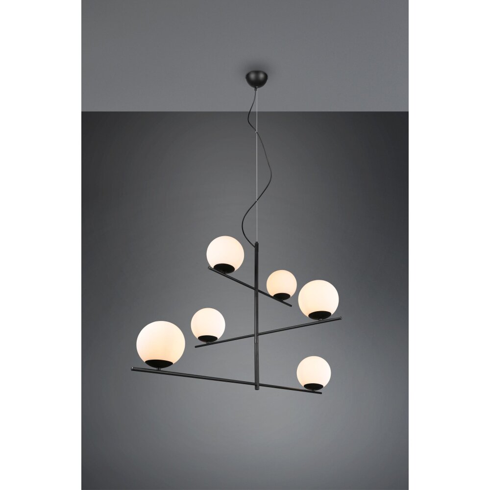 Trio Pure Hanglamp Zwart, 6-lichts main product photo