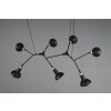 Trio Roxie Hanglamp Messing, Zwart, 7-lichts