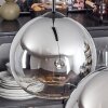 Koyoto  Hanger Glas 25 cm Chroom, Duidelijk, Rookkleurig, 2-lichts