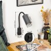 Javel Stopcontact lamp Zwart, 1-licht