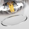Koyoto  Hanger Glas 15 cm Chroom, Duidelijk, Rookkleurig, 3-lichts