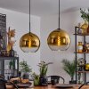 Koyoto  Hanger Glas 30 cm Goud, Duidelijk, 2-lichts