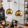 Koyoto  Hanger Glas 30 cm Goud, Duidelijk, 2-lichts